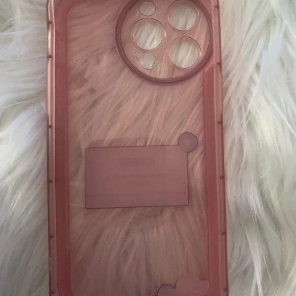 Lucky Brand Pink and Purple 'Reminder' Clear-Back Phone Case - Picture 2 of 3